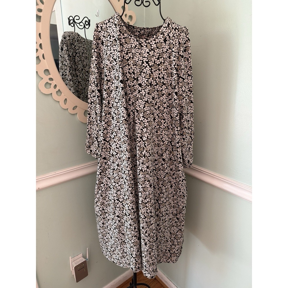 Gudrun Sjoden Organic Cotton Long‎ Sleeve Dress With Pockets Size L
